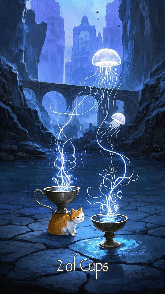 2 of Cups tarot card