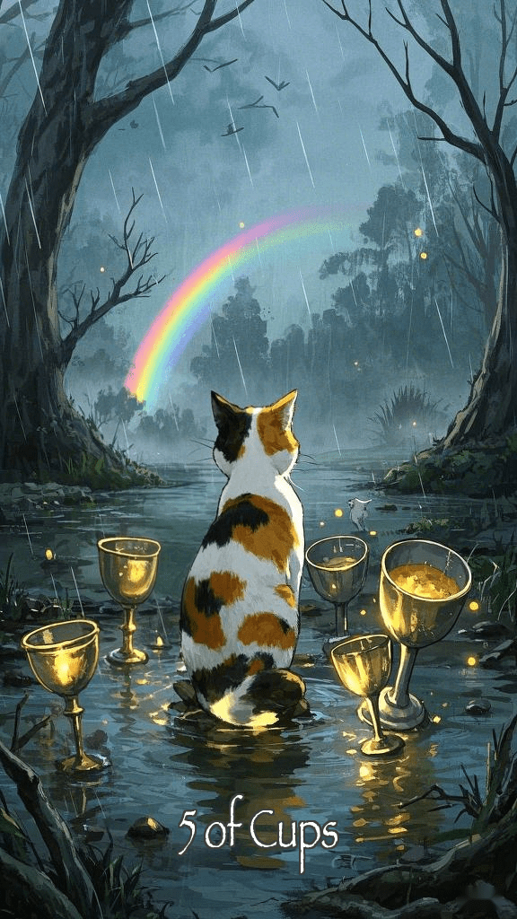 5 of Cups tarot card