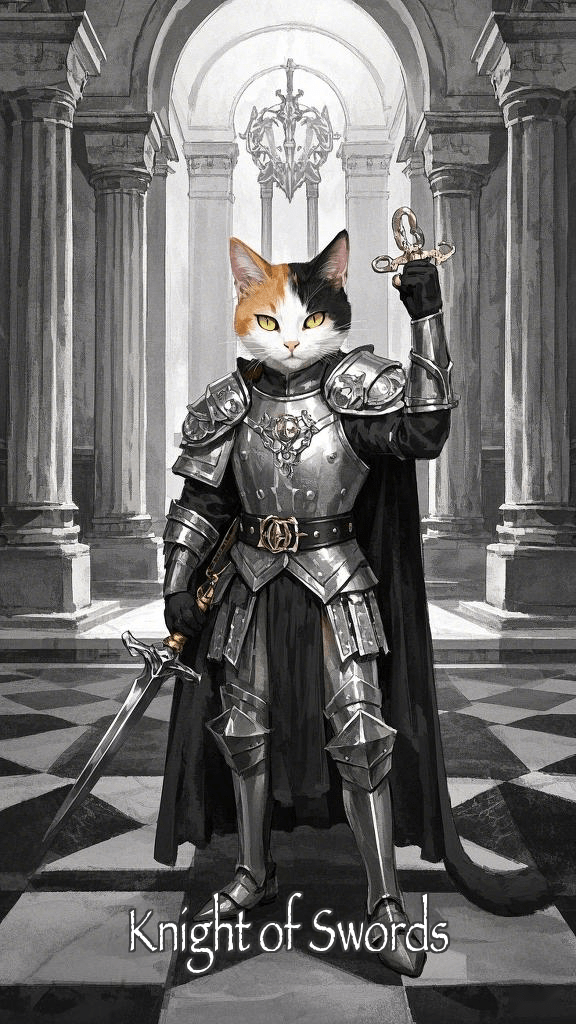 Knight of Swords tarot card