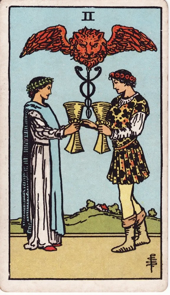 2 of Cups tarot card