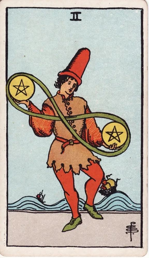 2 of Pentacles tarot card