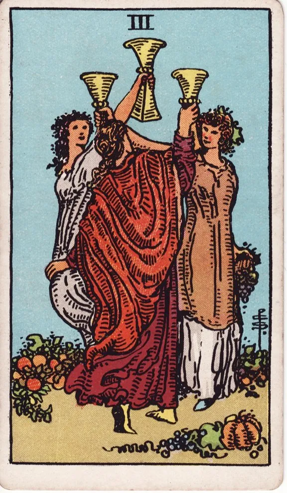 3 of Cups tarot card