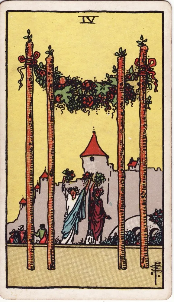 4 of Wands tarot card