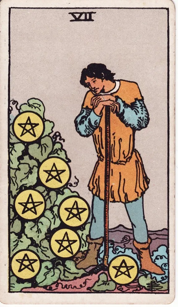 7 of Pentacles tarot card