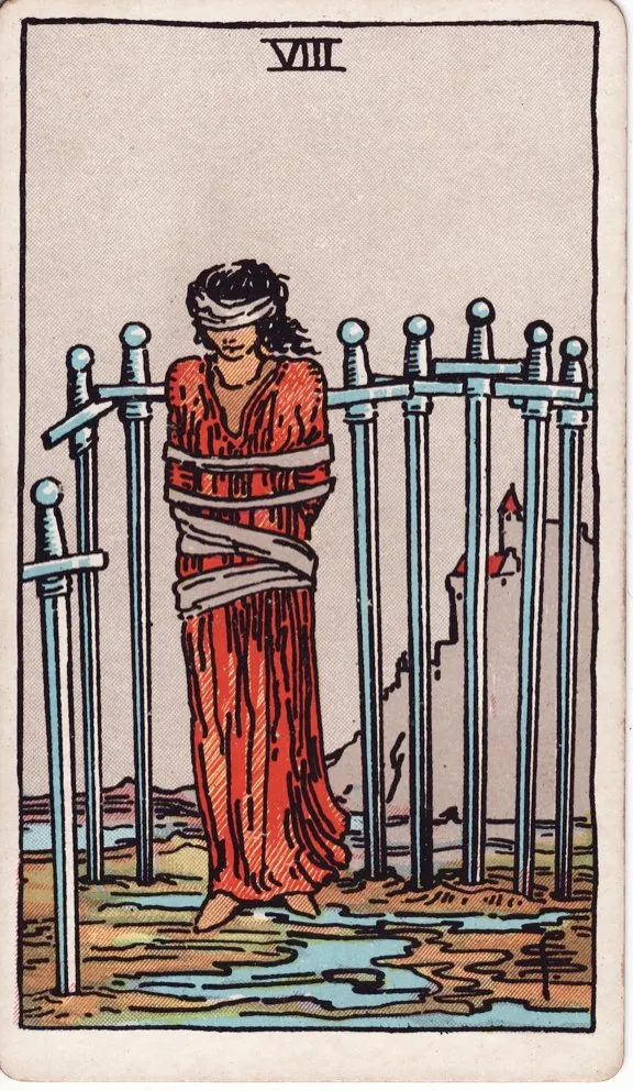8 of Swords tarot card