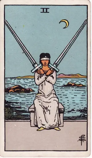 2 of Swords tarot card