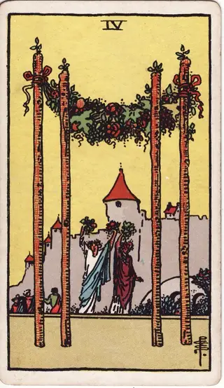 4 of Wands tarot card