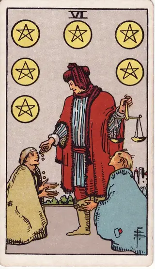 6 of Pentacles tarot card