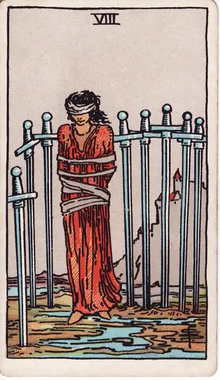 8 of Swords tarot card