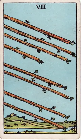 8 of Wands tarot card