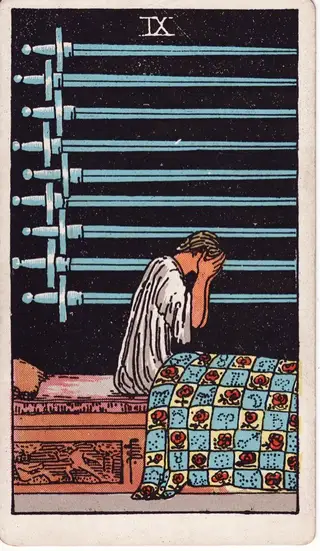 9 of Swords tarot card