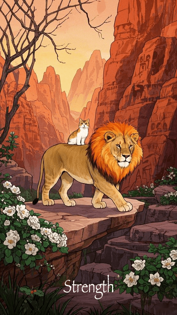 Strength tarot card