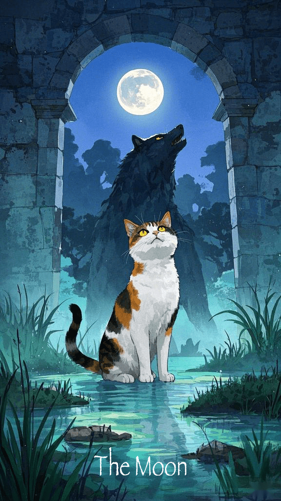 The Moon tarot card